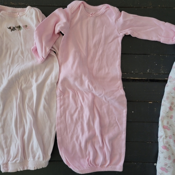 Carter's Gerber Baby Girl Long Sleeve Sleep Dress Sack Lot Bundle Elephant Sheep - Picture 4 of 8